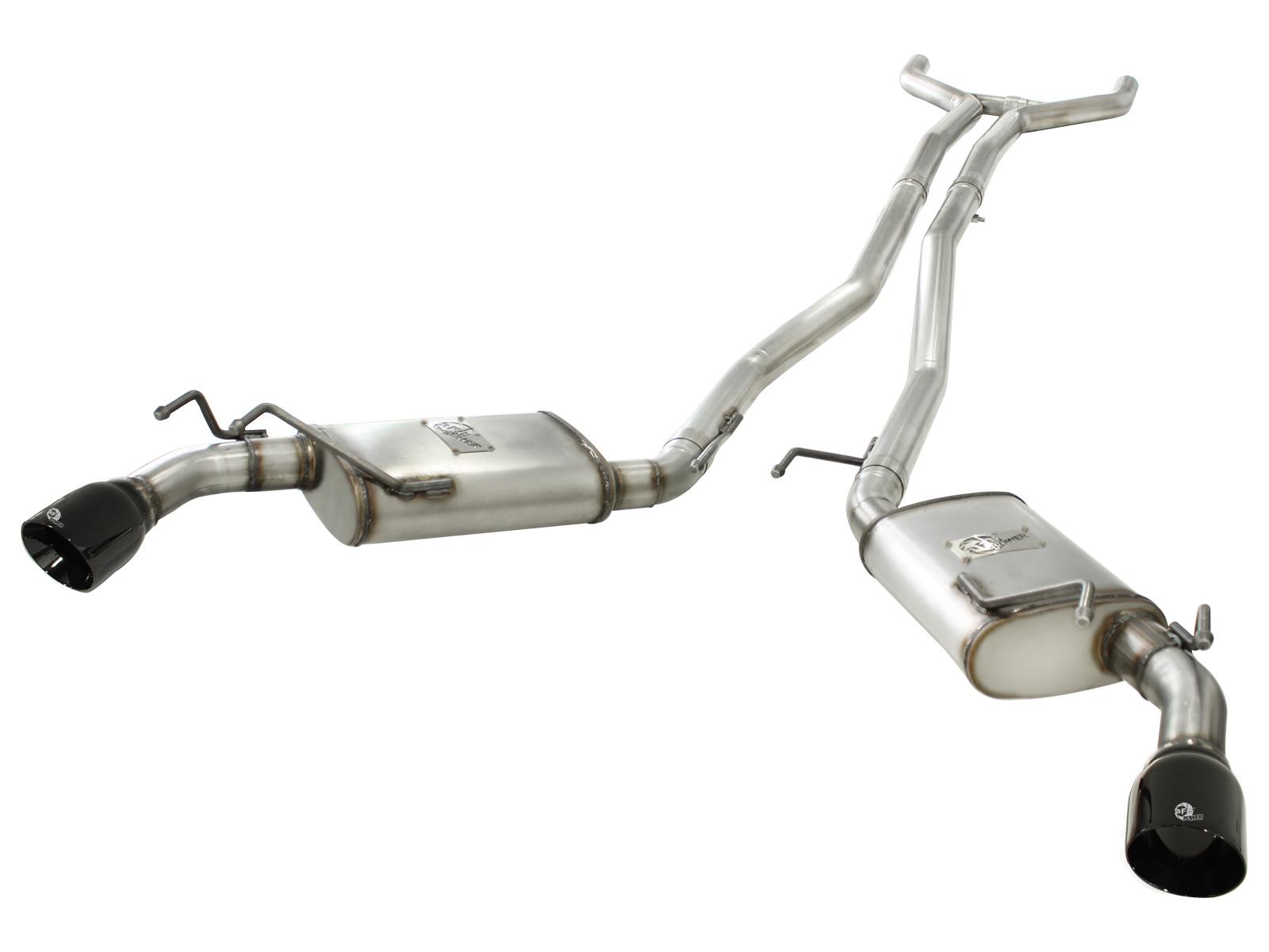 AFE MACH Force-Xp 2-1/2in 409 Stainless Steel Cat-Back Exhaust System w/Black Tip (2010-2013 Camaro, Camaro) - 49-44042-B