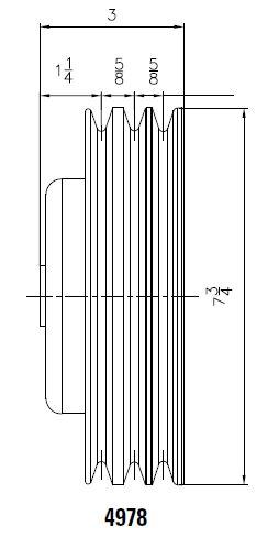 Mr. Gasket Crankshaft Pulley - Chrome - Triple Groove.  - 4978