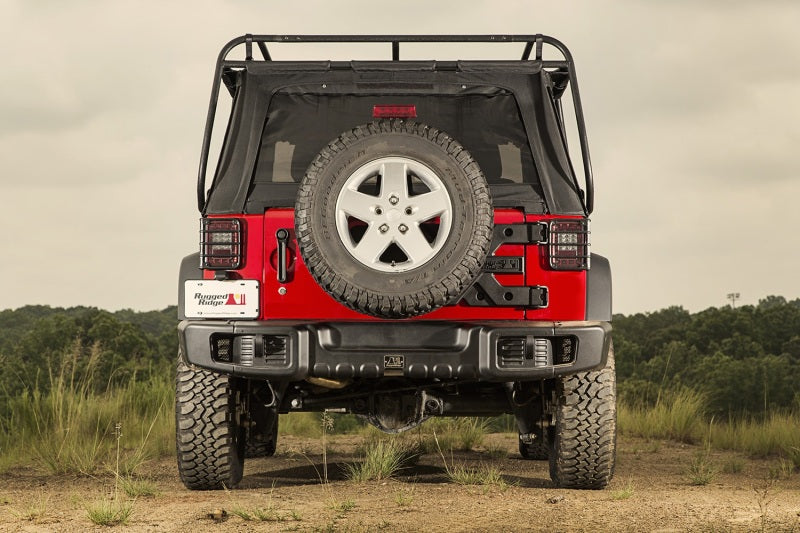 Rugged Ridge Spartacus Bumper Rear Black; 07-18 Jeep Wrangler Jk - 11544.51