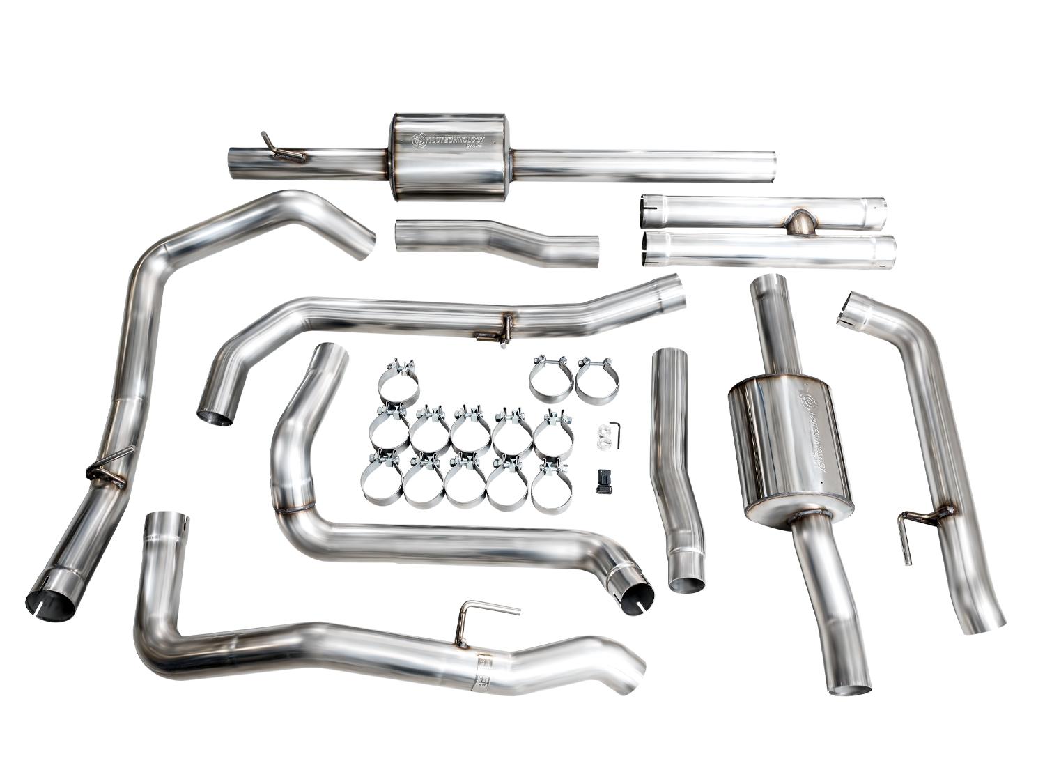 AWE 0FG Catback Split Rear Exit Exhaust for 4th Gen Silverado/Sierra 1500 6.2L - 3015-31202