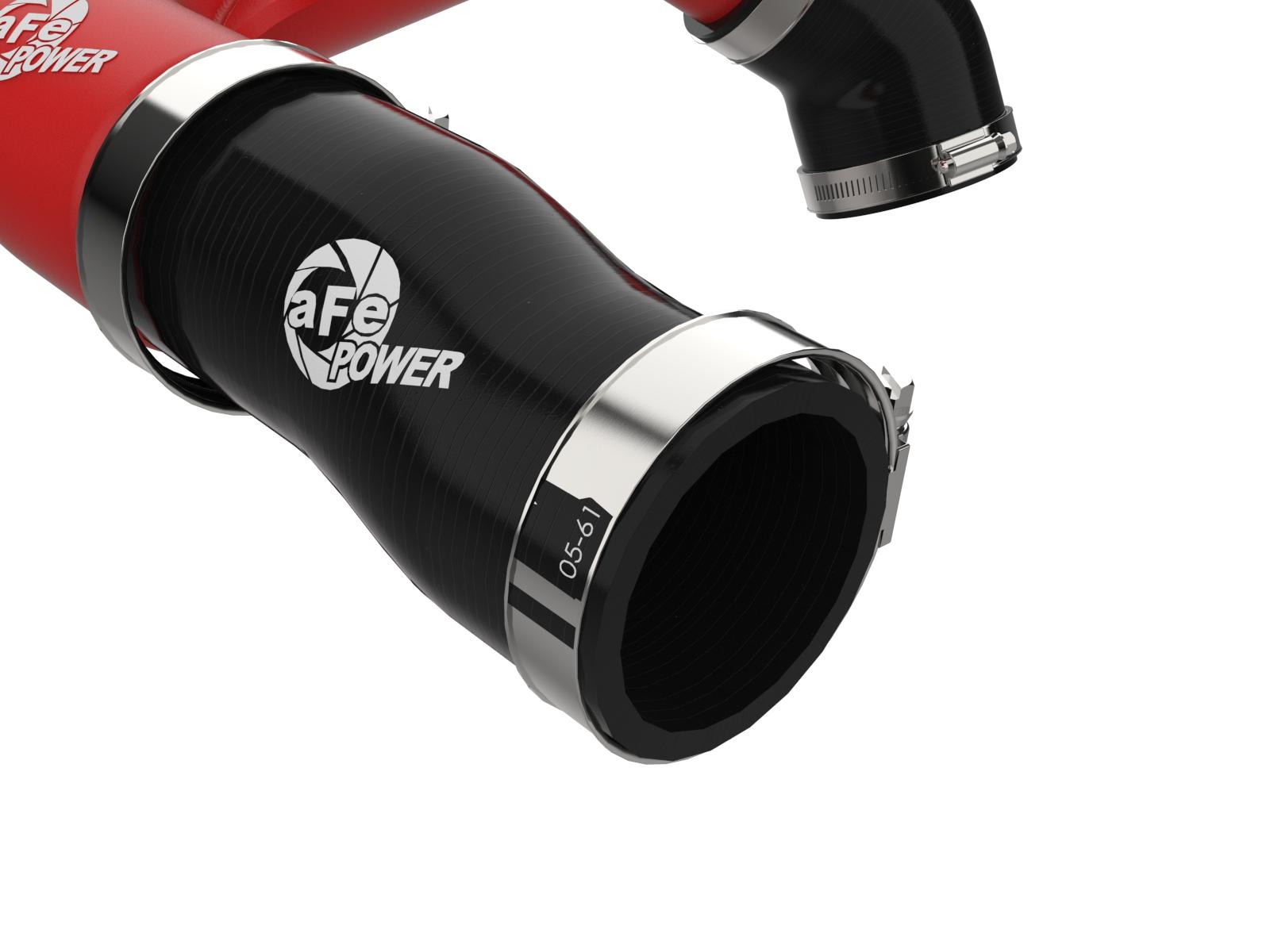 AFE BladeRunner 2-1/2 IN Aluminum Hot Charge Pipe Red (2024-2025 Wrangler) - 46-20778-R