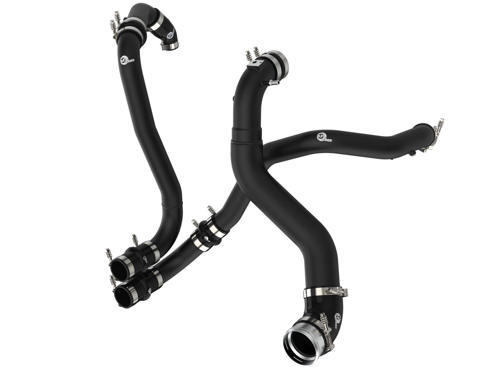 aFe BladeRunner Aluminum Hot and Cold Charge Pipe Kit - Black (2021-2022 Ford F-150 / Raptor V6-3.5L(tt)) - 46-20514-B