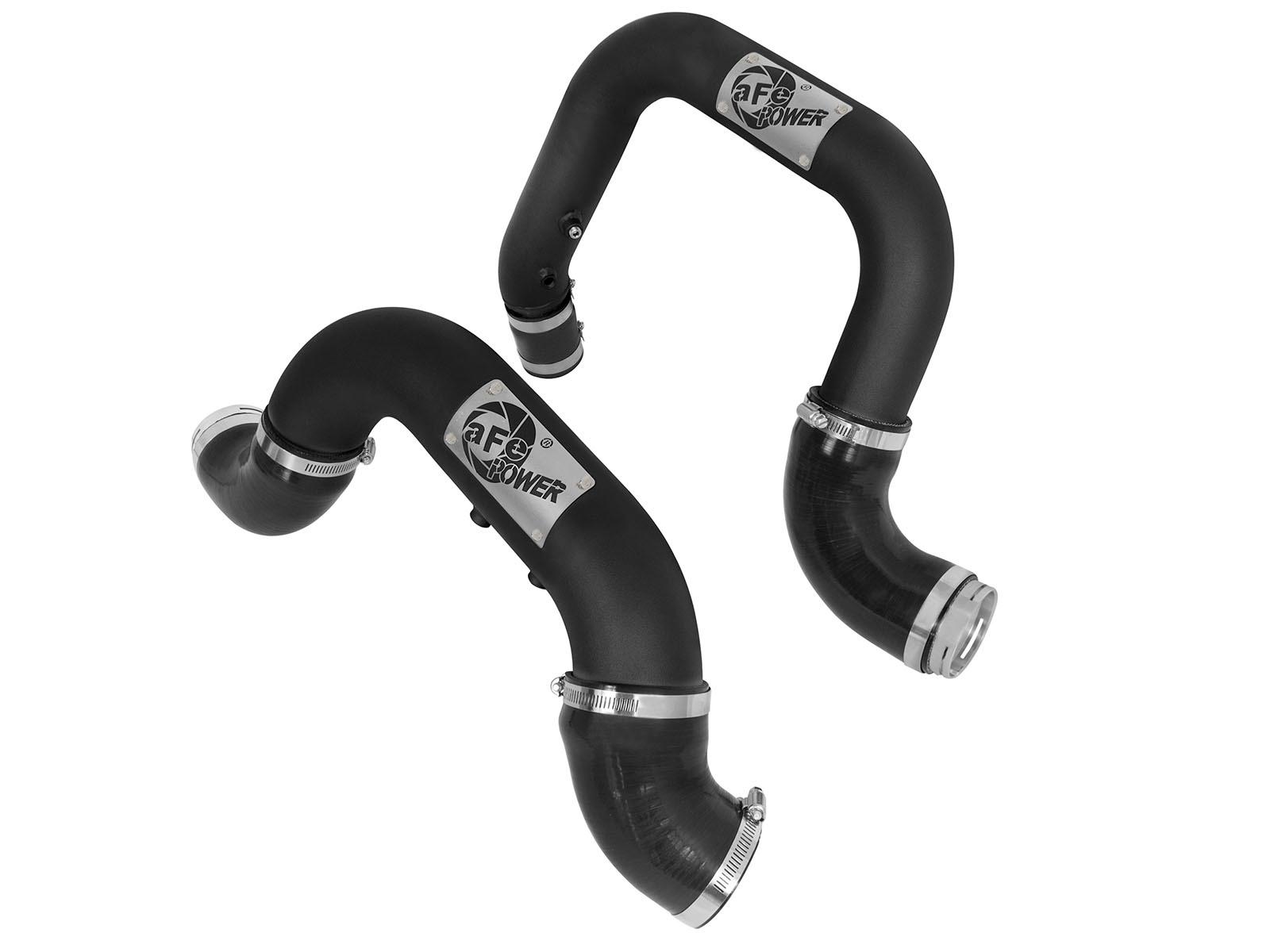 AFE BladeRunner 2-1/2 IN & 3 IN Aluminum Hot and Cold Charge Pipe Kit Black (2016-2021 Colorado, Canyon) - 46-20264-B