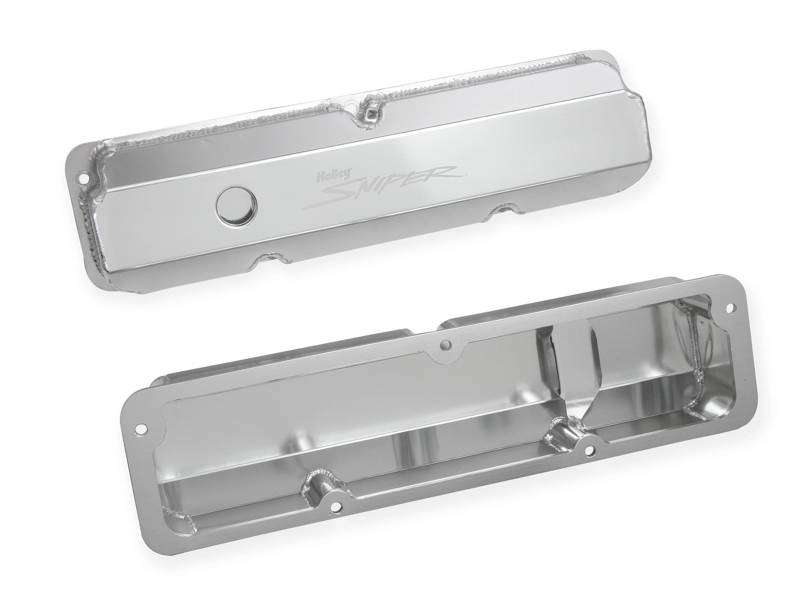 Holley Aluminum Valve Cover Set (1958-1976 F-100, F-150, F-250, F-350, F-500, Club, Country Sedan, Country Squire, Sunliner, Thunderbird, Torino, Victoria, Custom 500, Galaxie 500, GT40, 300, Custom, Courier Sedan Delivery, Custom 300, Del Rio Wagon, Fair