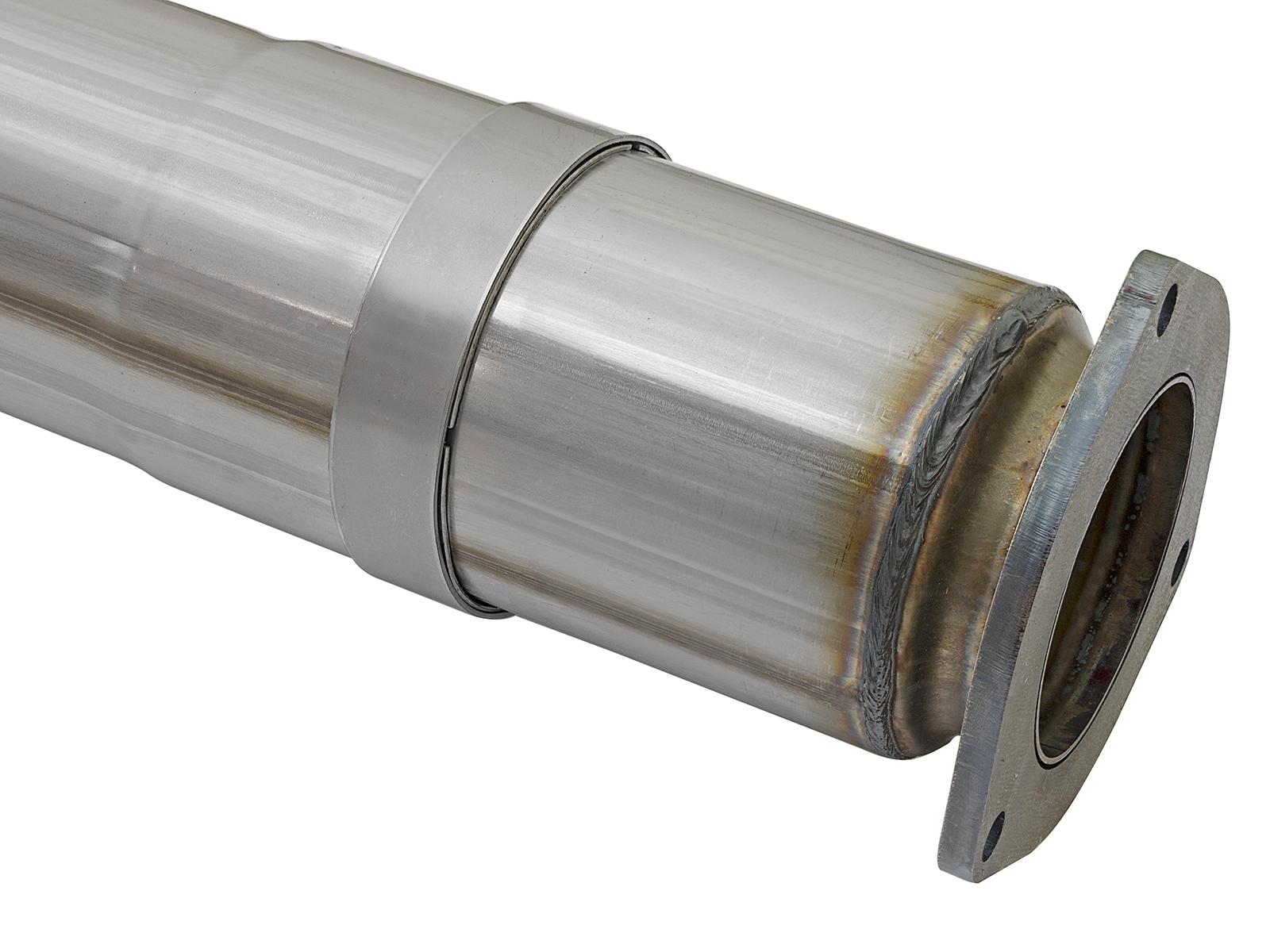 AFE ATLAS 5 IN Aluminized Steel DPF-Back Exhaust System w/Polished Tip (2017-2021 F-250 Super Duty, F-350 Super Duty) - 49-03090-P