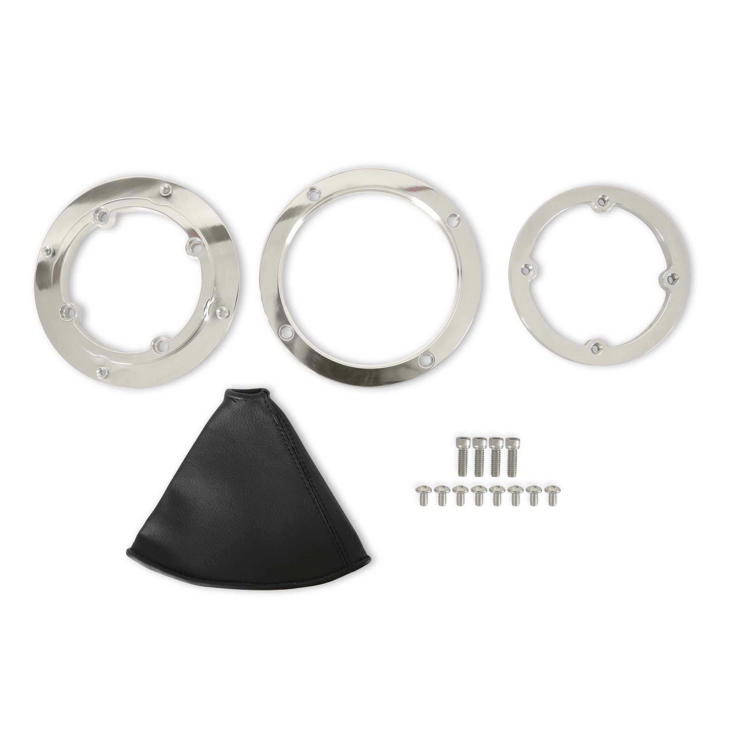 HURST Billet Shifter Boot and Bezel - Round - Polished Finish - 116000HST