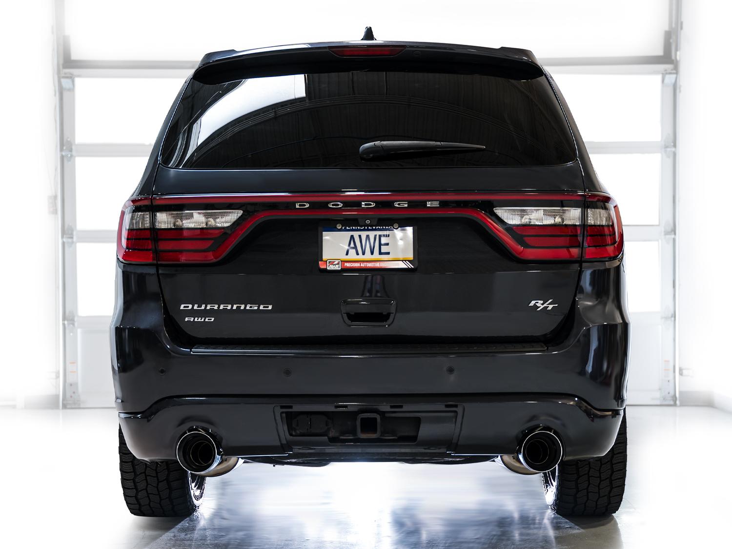 AWE Track Edition Exhaust - Chrome Silver Tips (2011-2024 Dodge Durango 5.7L) - 3020-32575