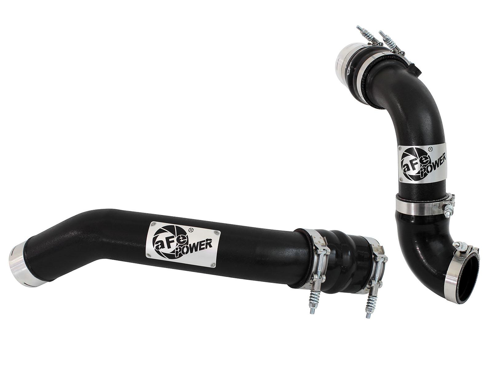 AFE BladeRunner 3 IN Aluminum Hot and Cold Charge Pipe Kit Black (2011-2016 F-250 Super Duty, F-350 Super Duty) - 46-20144-B