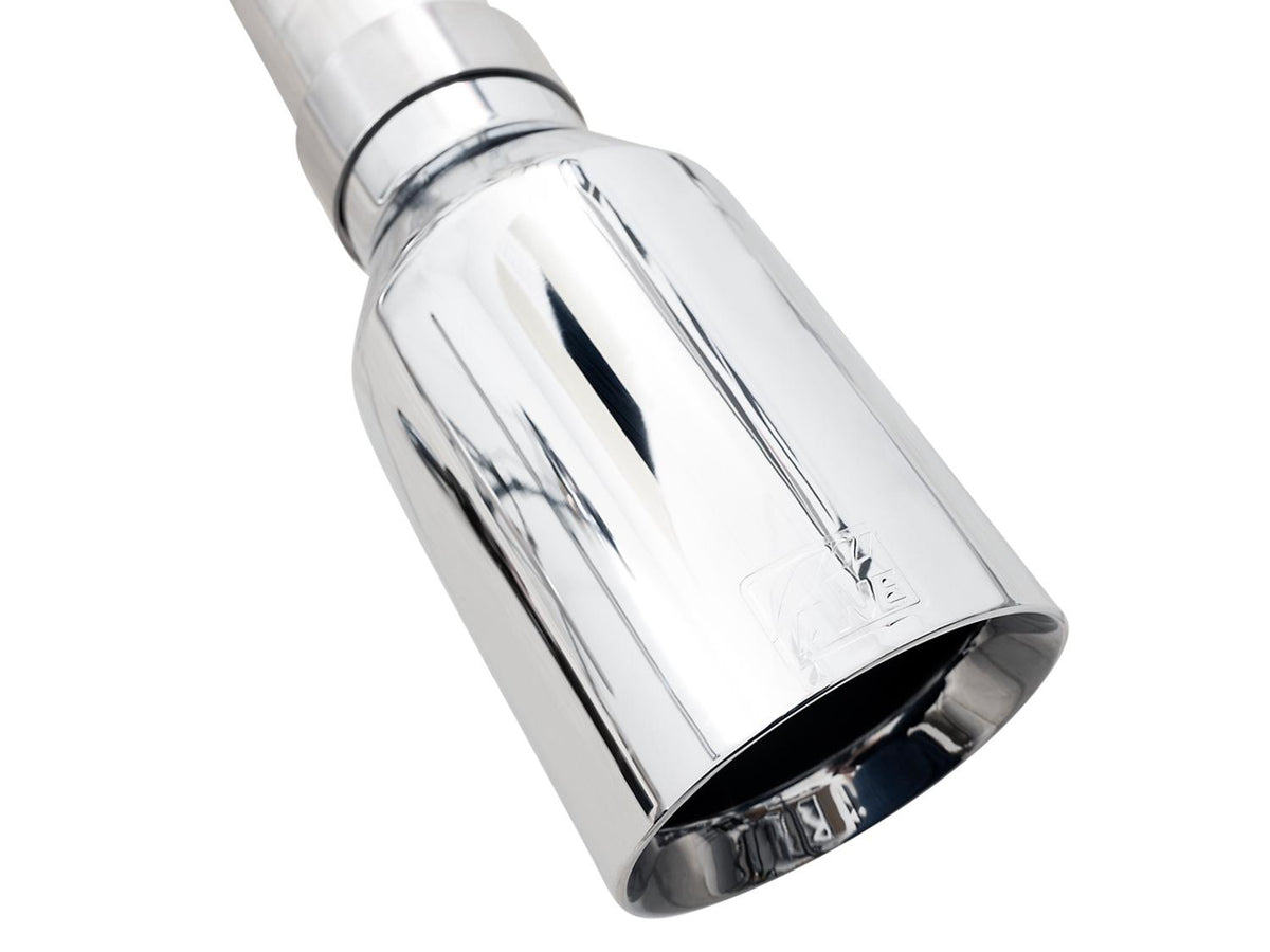 AWE 0FG 3" Dual Split Rear Catback Exhaust - 5" Chrome Silver Tips (2021-2025 F-150 2.7L / 3.5L / 5.0L) - 3015-32105