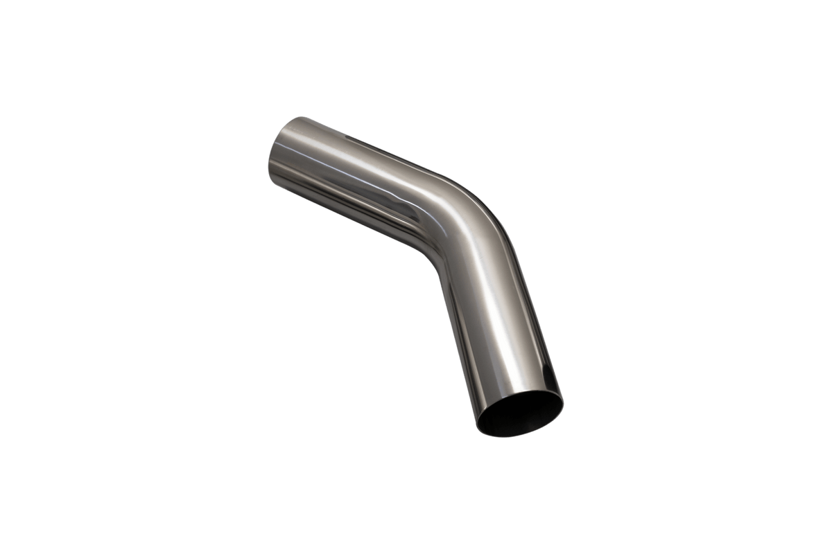 XForce Mandrel Bend 304SS Polished 2.25" 45 degree 1.5D 6" Leg - MS225-45