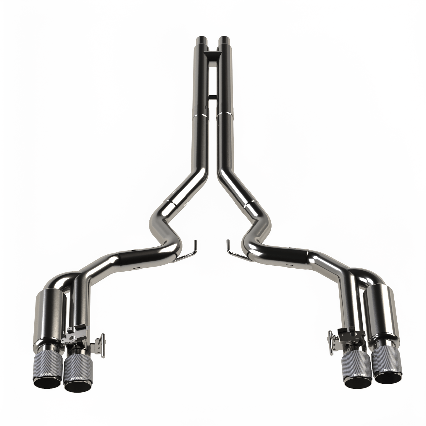 Kooks 3" Valved Cat-Back Exhaust w/ Carbon Fiber Tips – 2018–2026 Mustang GT 5.0L – Part #11514520