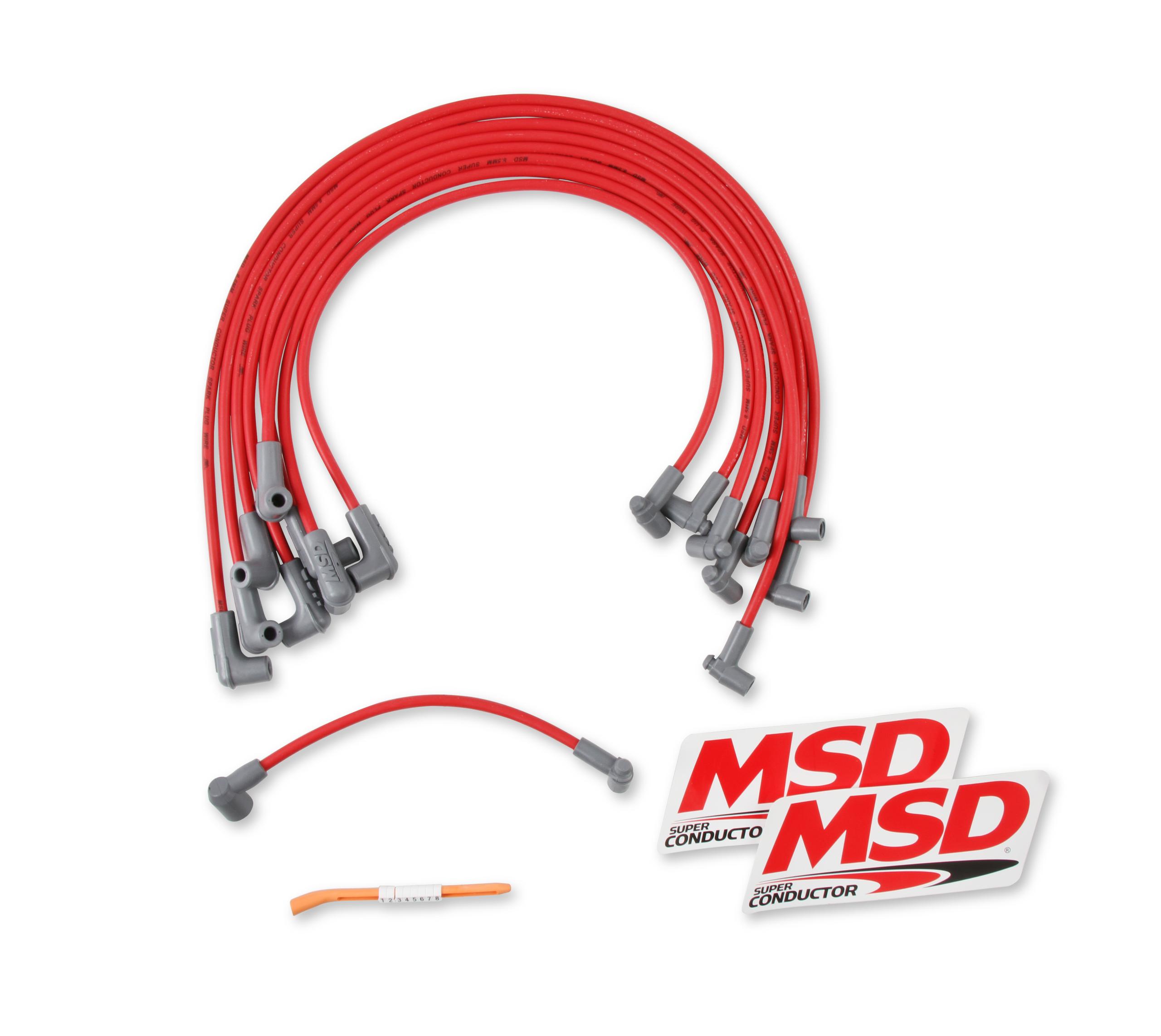 Msd 35599 Wire Set, Super Conductor, Small Block Chevy With Hei Cap