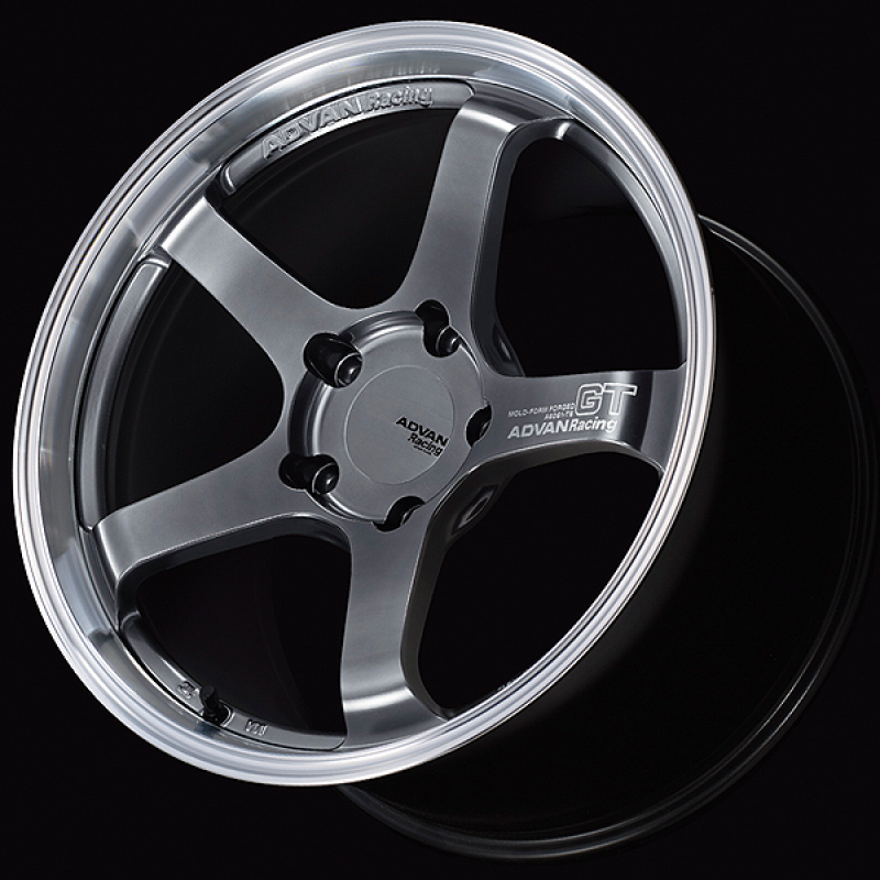 ADVAN RACING GT for PORSCHE 18X9.0 +52 5-130 MACHINING & HYPER PLATINUM BLACK - YAQ8I52PMPB