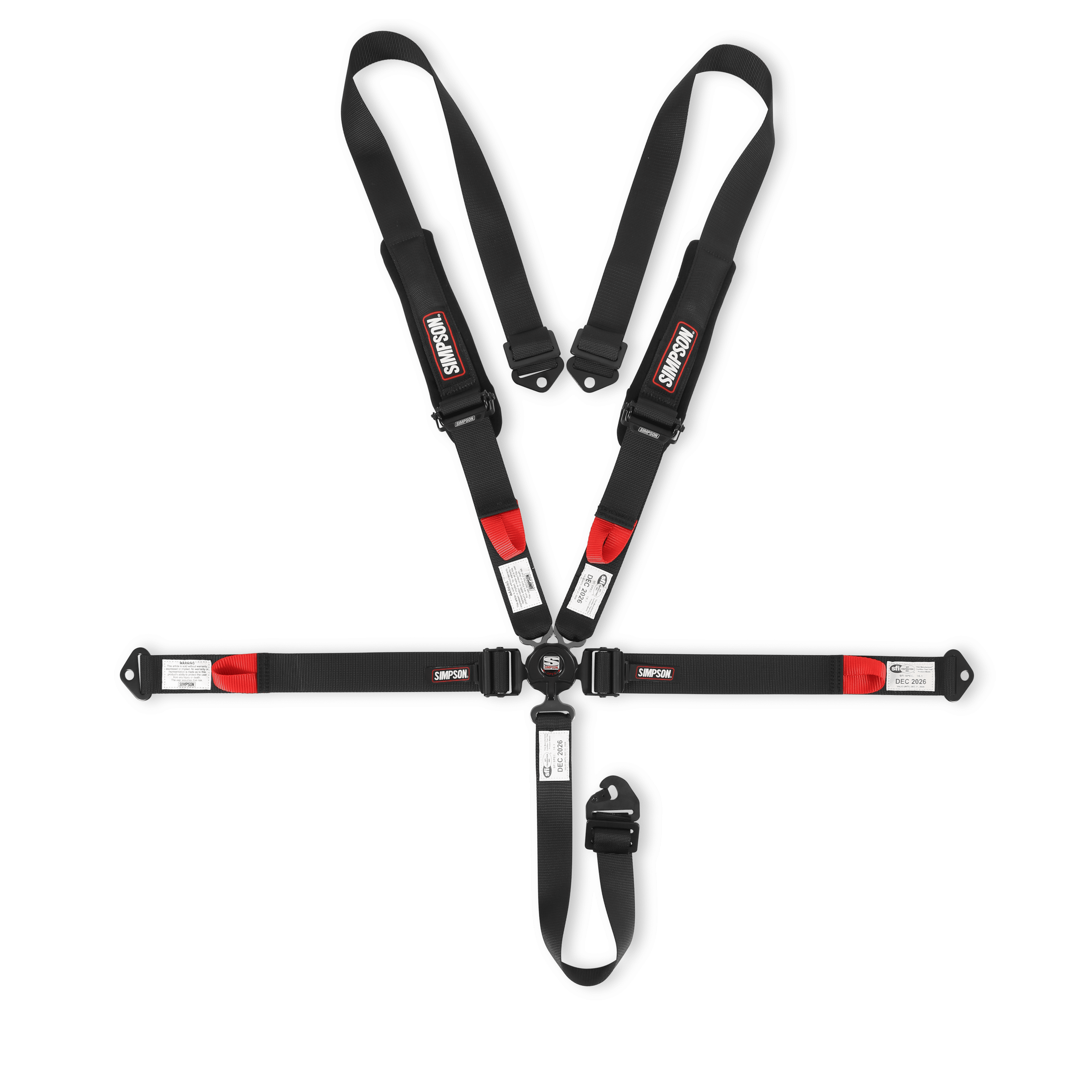 Simpson Racing CAMFX 5PT 2x2" Harness with Pads - 1CFXD52KB+P