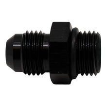 DeatschWerks 6AN ORB Male to 6AN Male Flare Adapter (Incl O-Ring), Anodized Matte Black - 6-02-0404-B
