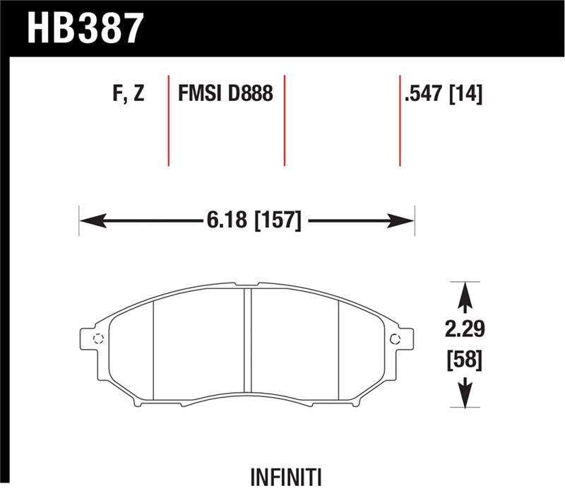 Hawk Street Brake Pads - HB387Z.547