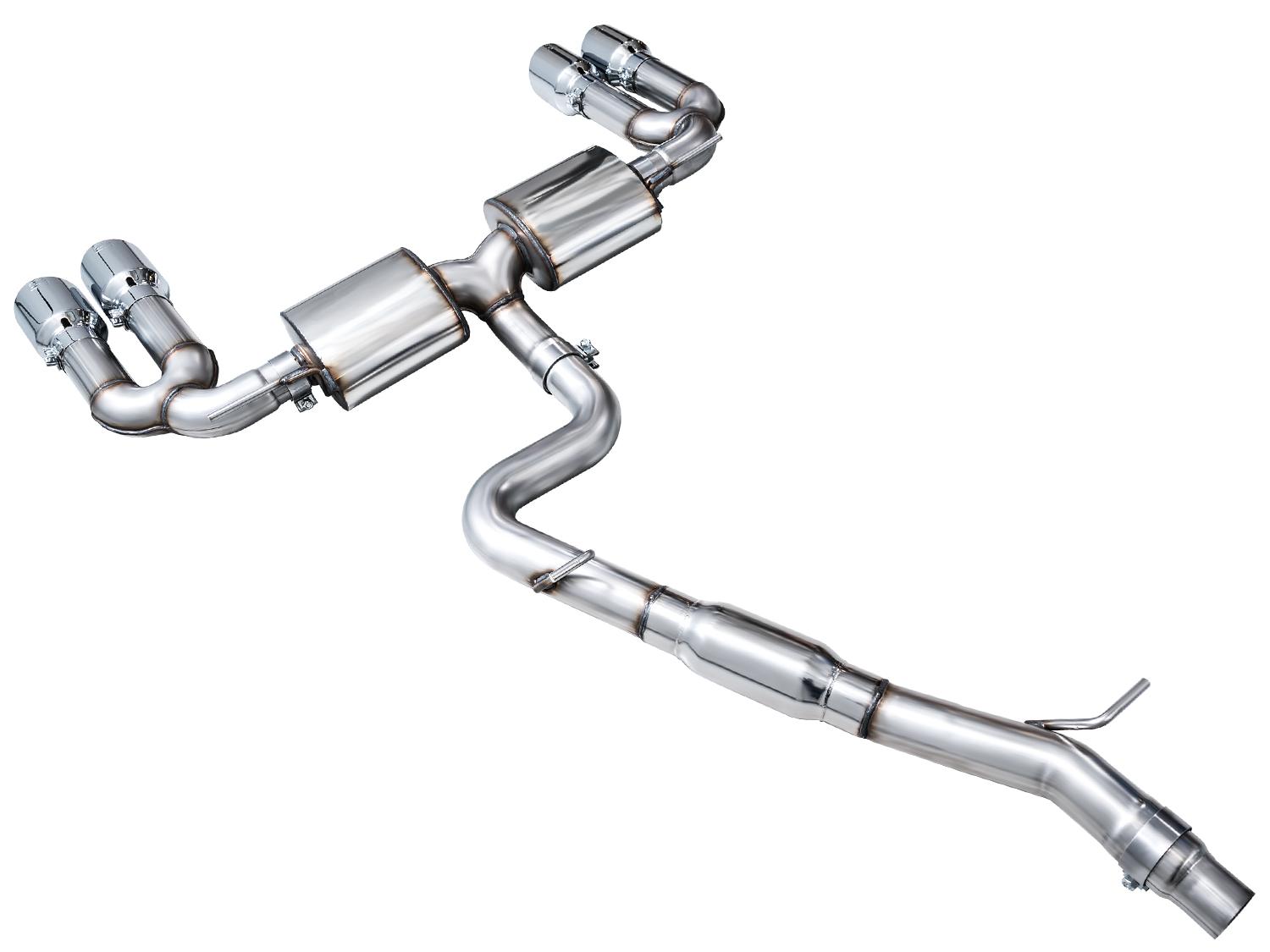 AWE Touring Edition Exhaust for Audi 8Y S3 - Chrome Silver Tips - 3015-42897