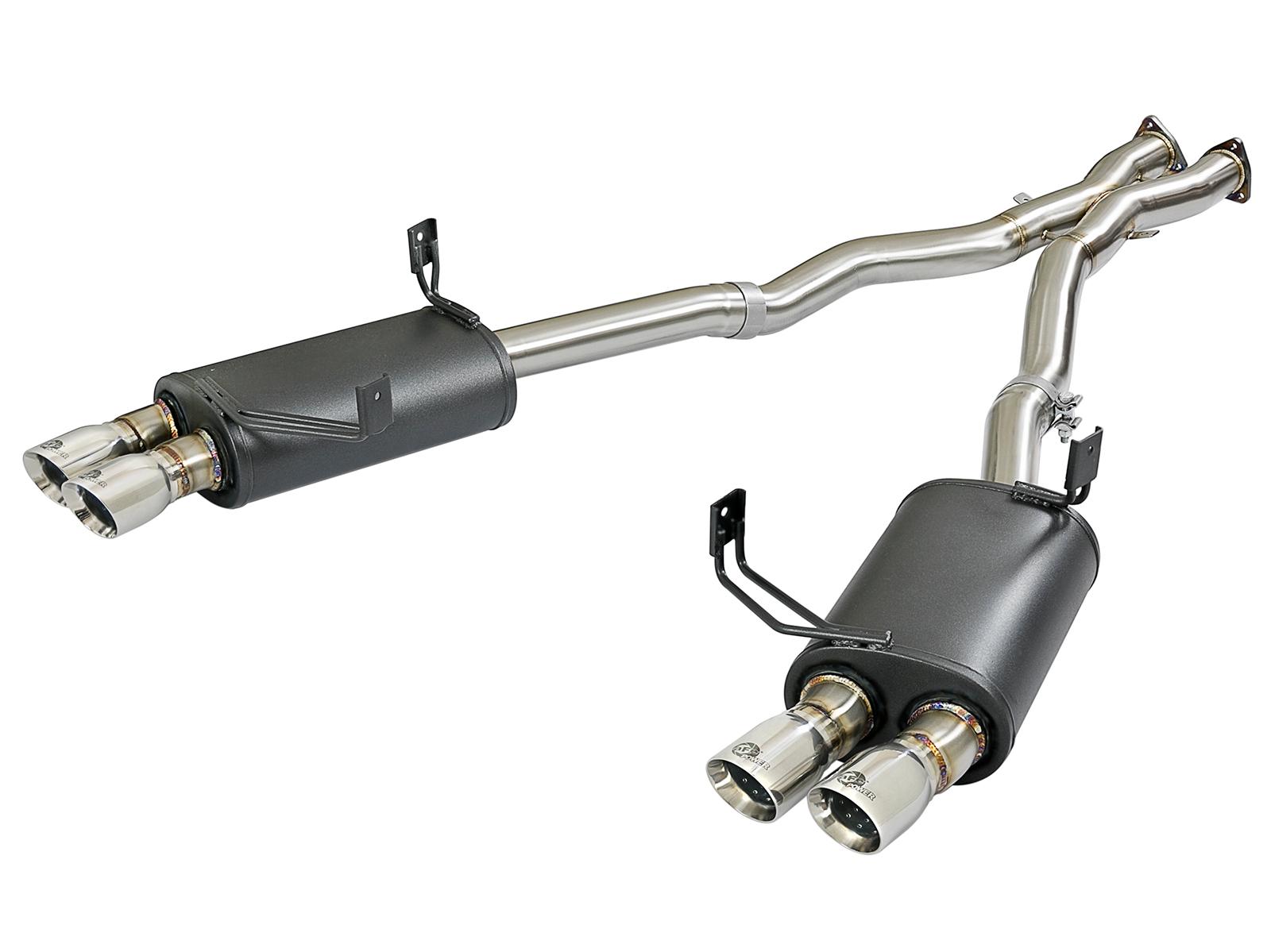 AFE MACH Force-Xp 2-1/2 in 304 Stainless Steel Cat-Back Exhaust w/Polished Tips (2006-2008 Z4, Z4) - 49-36339-P