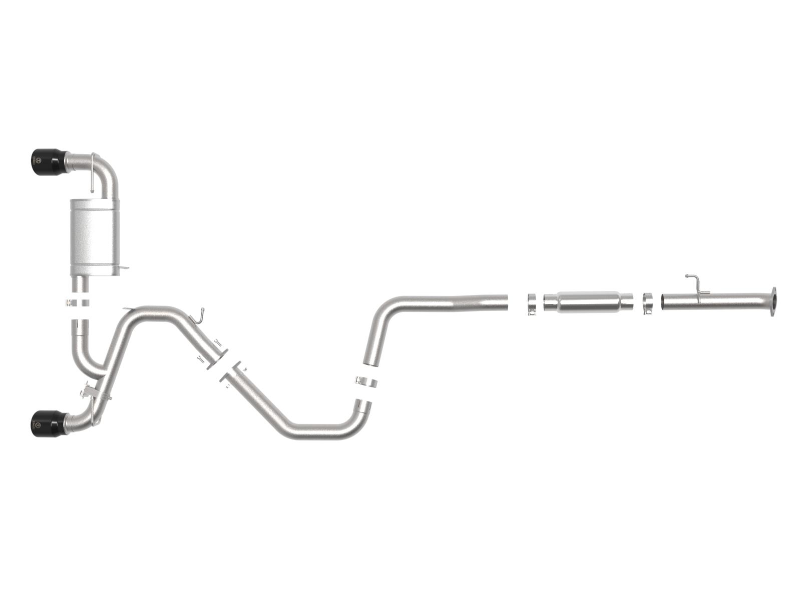 aFe Takeda 3" 304 Stainless Steel Cat-Back Exhaust System - Black Tip (2021-2022 Hyundai Veloster N L4-2.0L (t)) - 49-37030-B