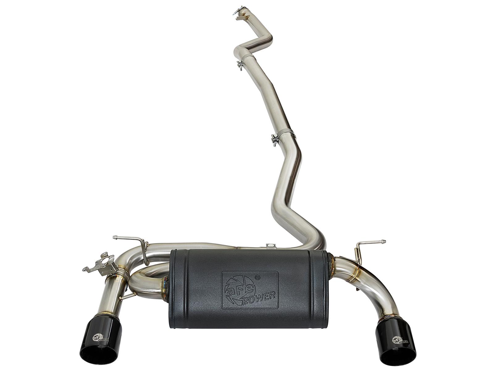 AFE MACH Force-Xp Stainless Steel Cat-Back Exhaust System w/Black Tips - 49-36334-B