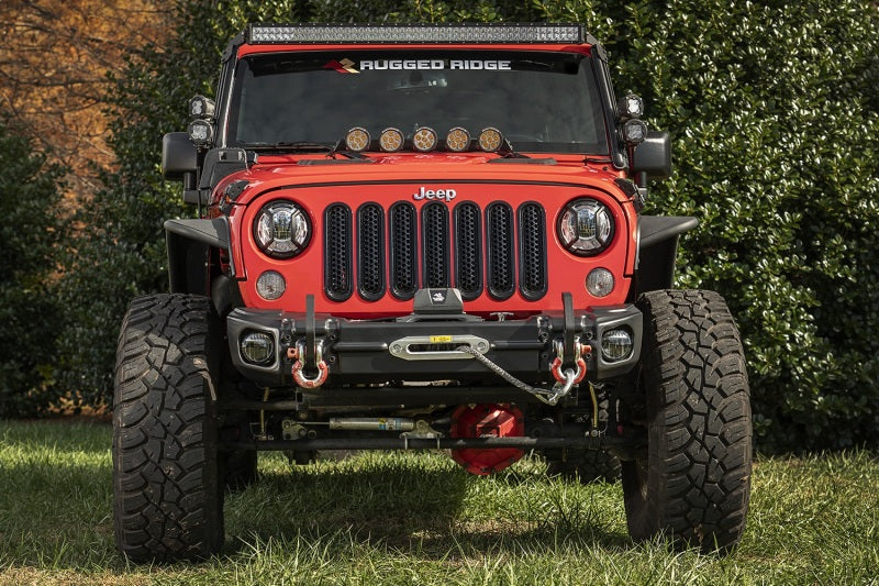 Rugged Ridge Arcus Front Bumper Set W/Tray/Hooks; Jk - 11549.11