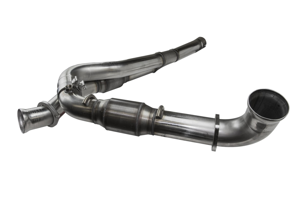 Kooks 3" SS Catted Y-Pipe. 2010-2014 F150 Raptor 6.2L 4V.  Connects to OEM. - 13523200