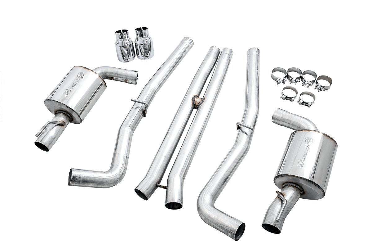 AWE Touring Edition Exhaust - Non-Resonated - Chrome Silver Tips (2015-2020 Dodge Charger 5.7L) - 3020-32060