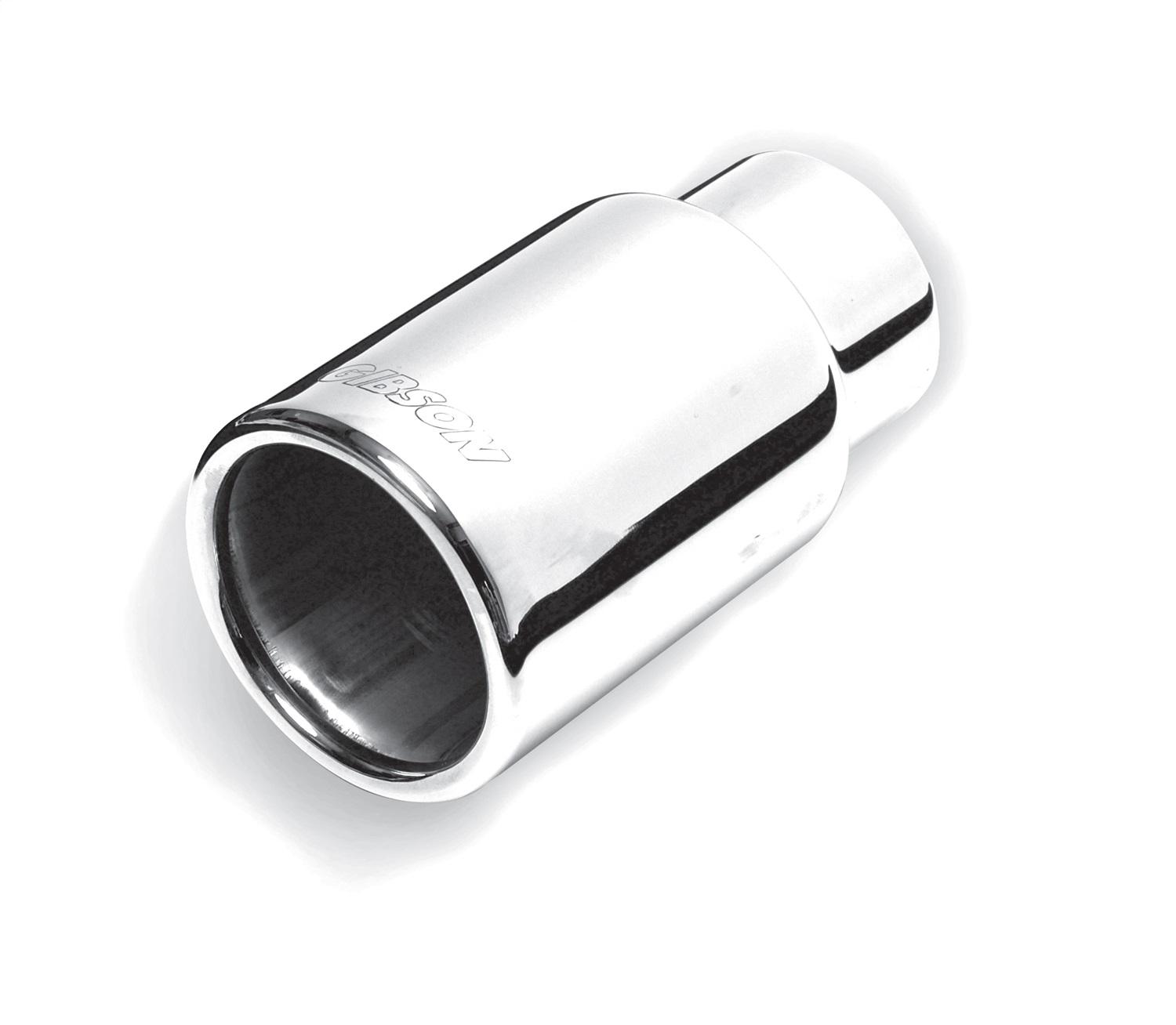 Gibson Exhaust Stainless Rolled Edge Straight Exhaust Tip - 500377