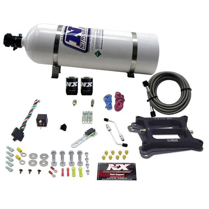 Nitrous Express 4150 4-Bbl/Gasoline (100-200-300-400-500Hp) With 15Lb Bottle - 50040-15