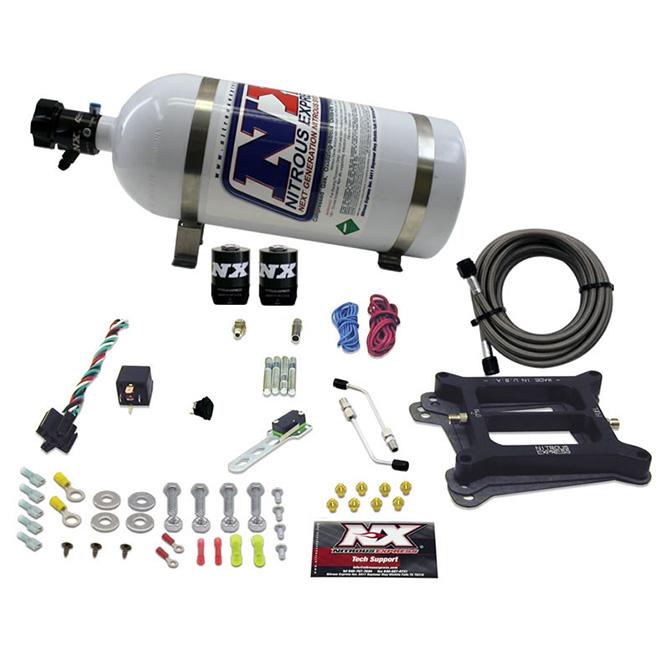 Nitrous Express 4150 4-Bbl/Alcohol (100-200-300-400-500Hp) With 10Lb Bottle - 50045-10