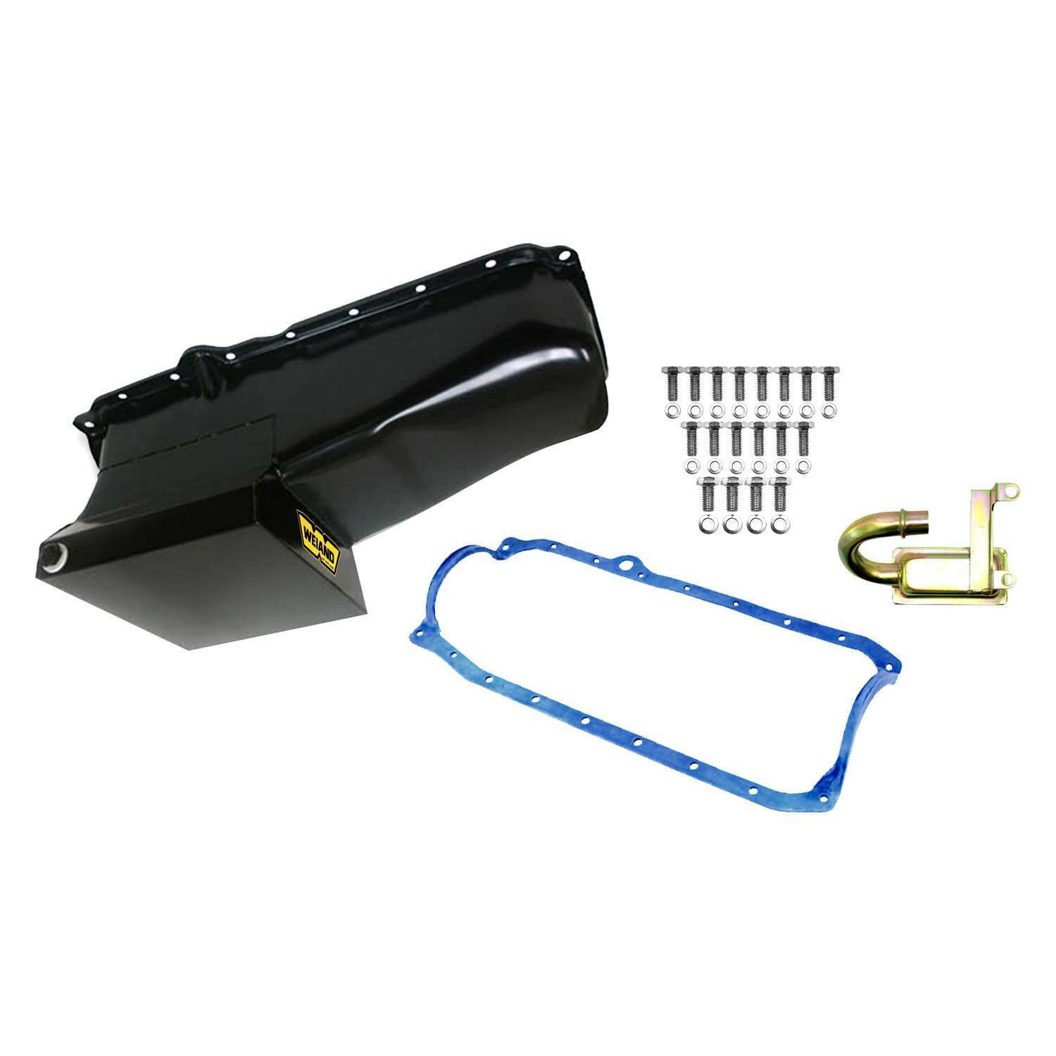 Weiand Oil Pan Kit 7Qt Black Finish 80/85 Sbc ( - 5004WND