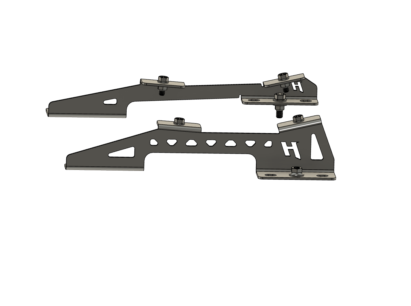 Henderson Race Shop Kirkey Pro Street Seat Mounts for 1982-1993 S10, Blazer, Sonoma, Jimmy - Driver & Passenger Sets - HRS50049-50