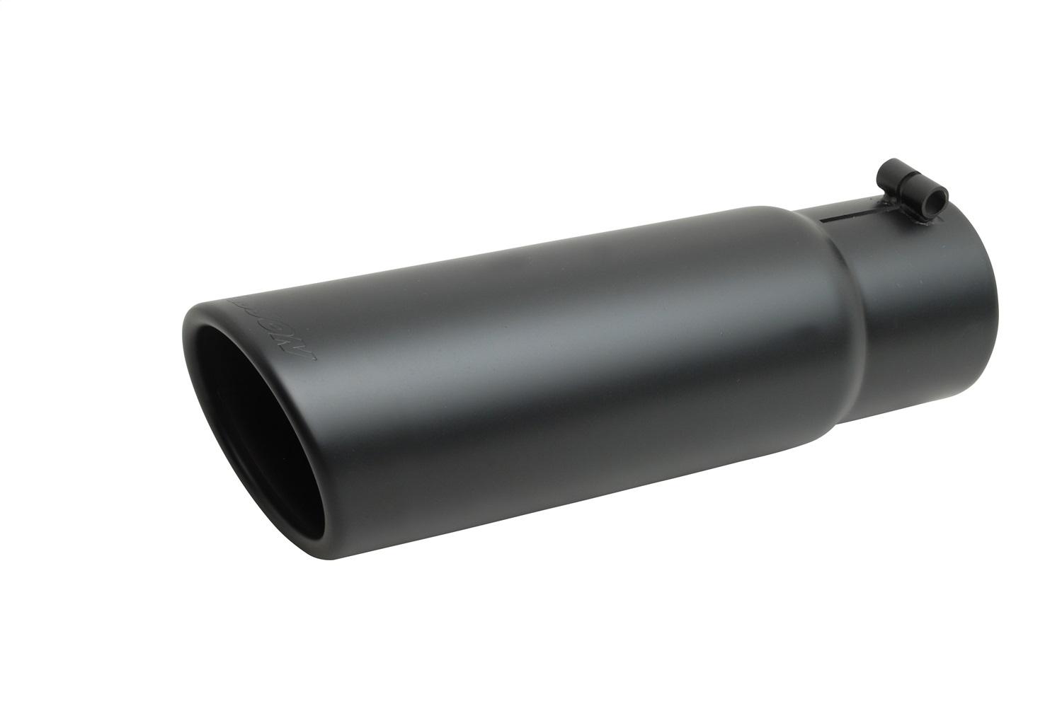 Gibson Exhaust Stainless Steel Tip&gt -Rolled Edge Angle Tip - 500653-B