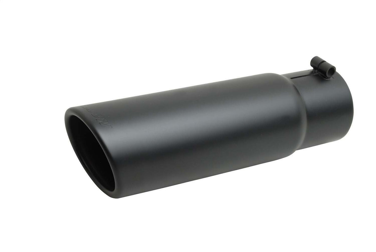 Gibson Exhaust Stainless Steel Tip&gt -Rolled Edge Angle Tip - 500654-B