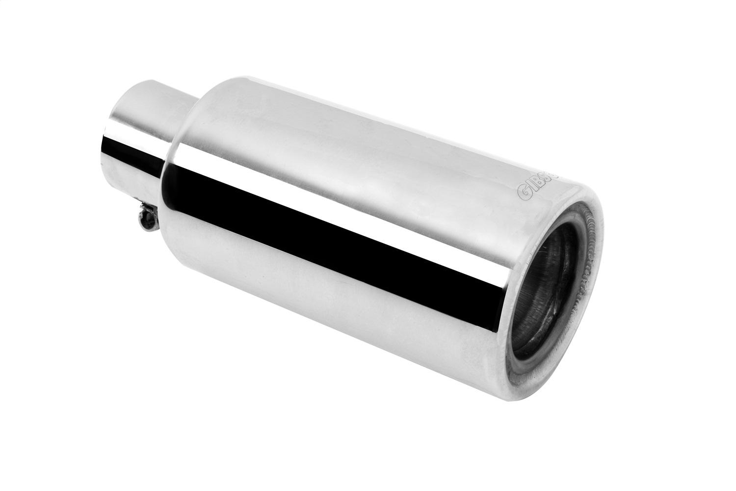 Gibson Exhaust Stainless Rolled Edge Angle Muffler Quiet Tip; Clamp-On (2017-2021 Can-Am, Polaris Fitment) - 500659