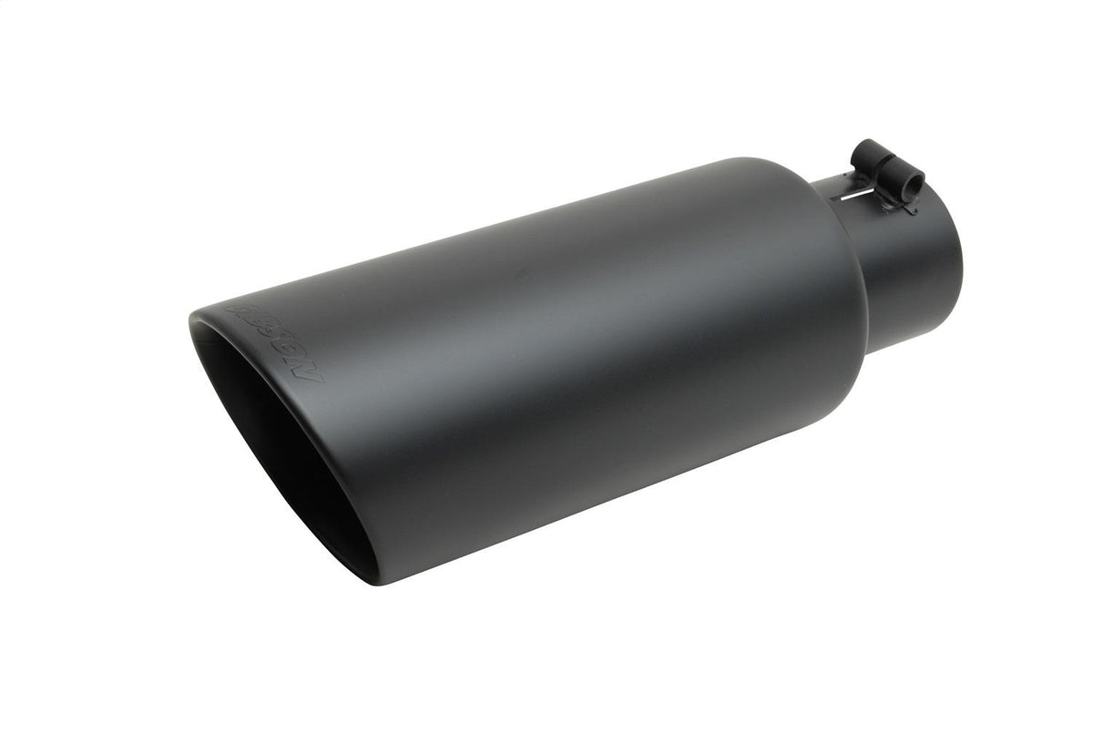 Gibson Exhaust Black Ceramic Rolled Edge Angle Exhaust Tip - 500661-B