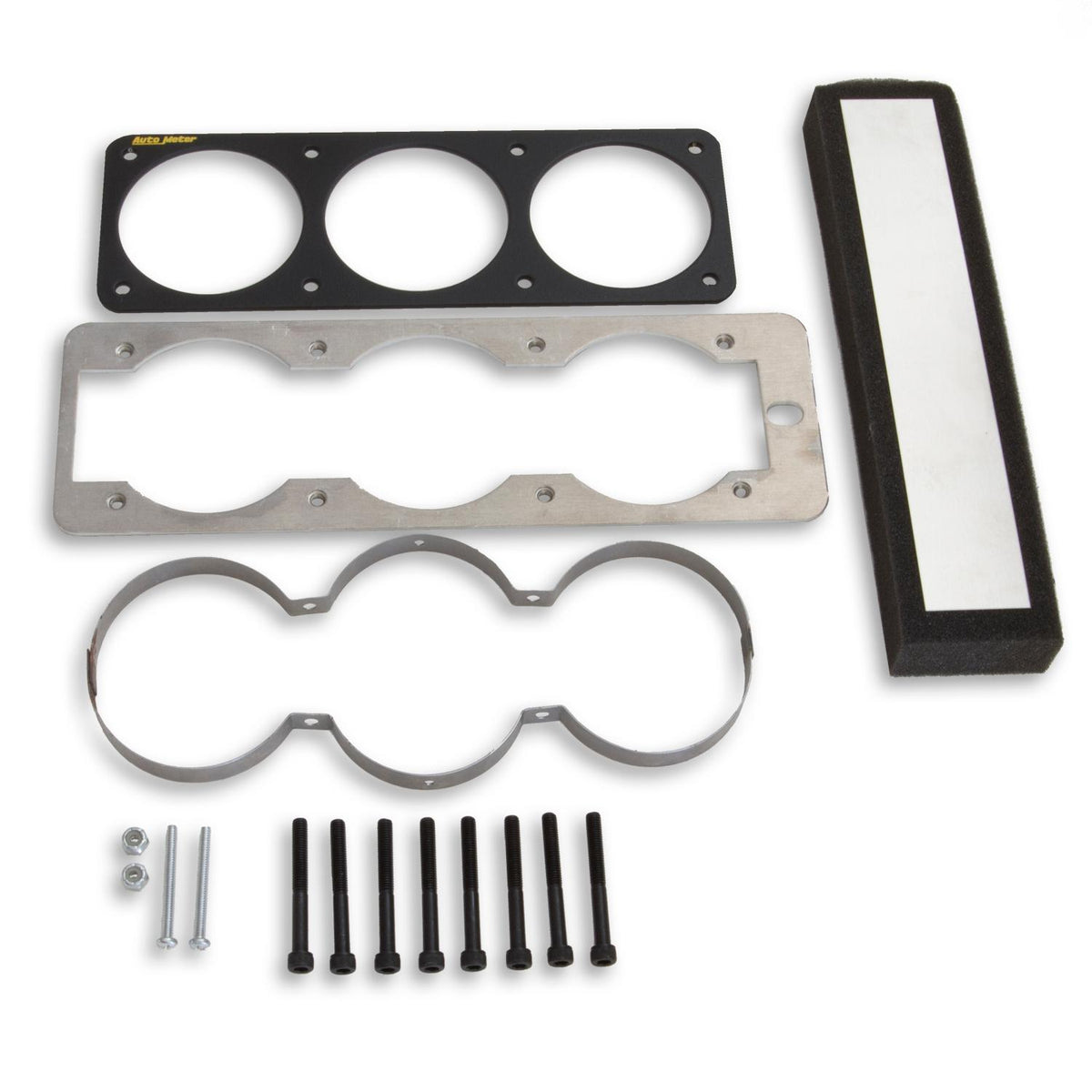 Auto Meter GAUGE CAGE, TRIPLE, 2-5/8", BLACK, MUSTANG 87-93 FOX - 50100