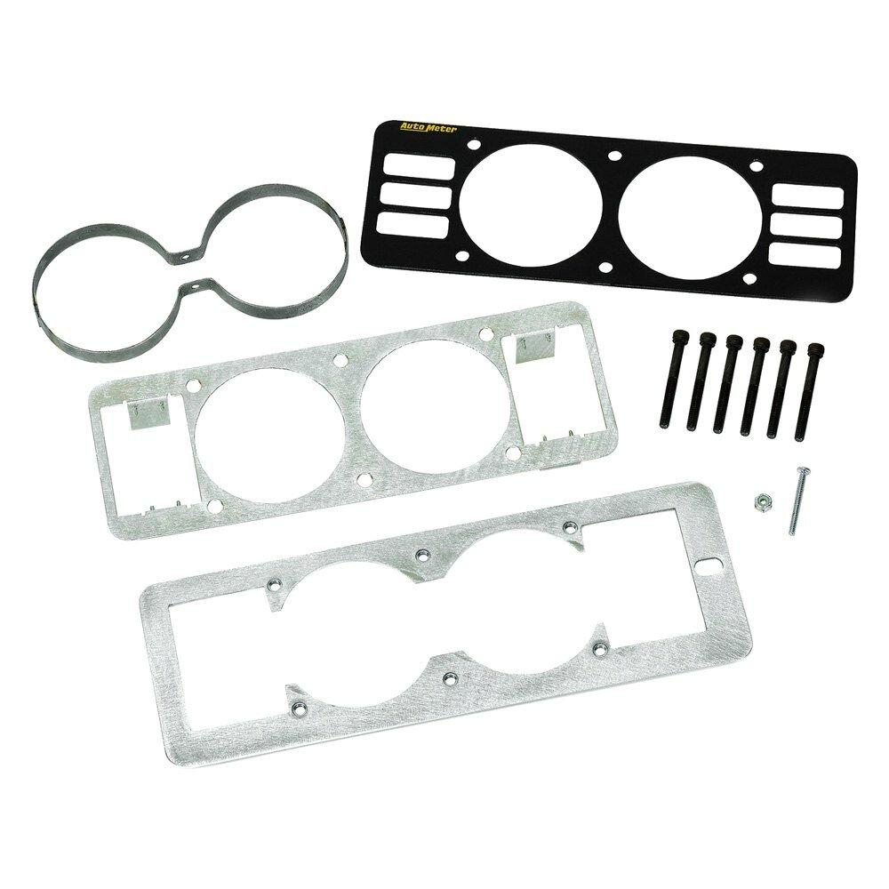 Auto Meter GAUGE CAGE W/VENTS, DUAL, 2-5/8", BLACK, MUSTANG 87-93 FOX - 50101