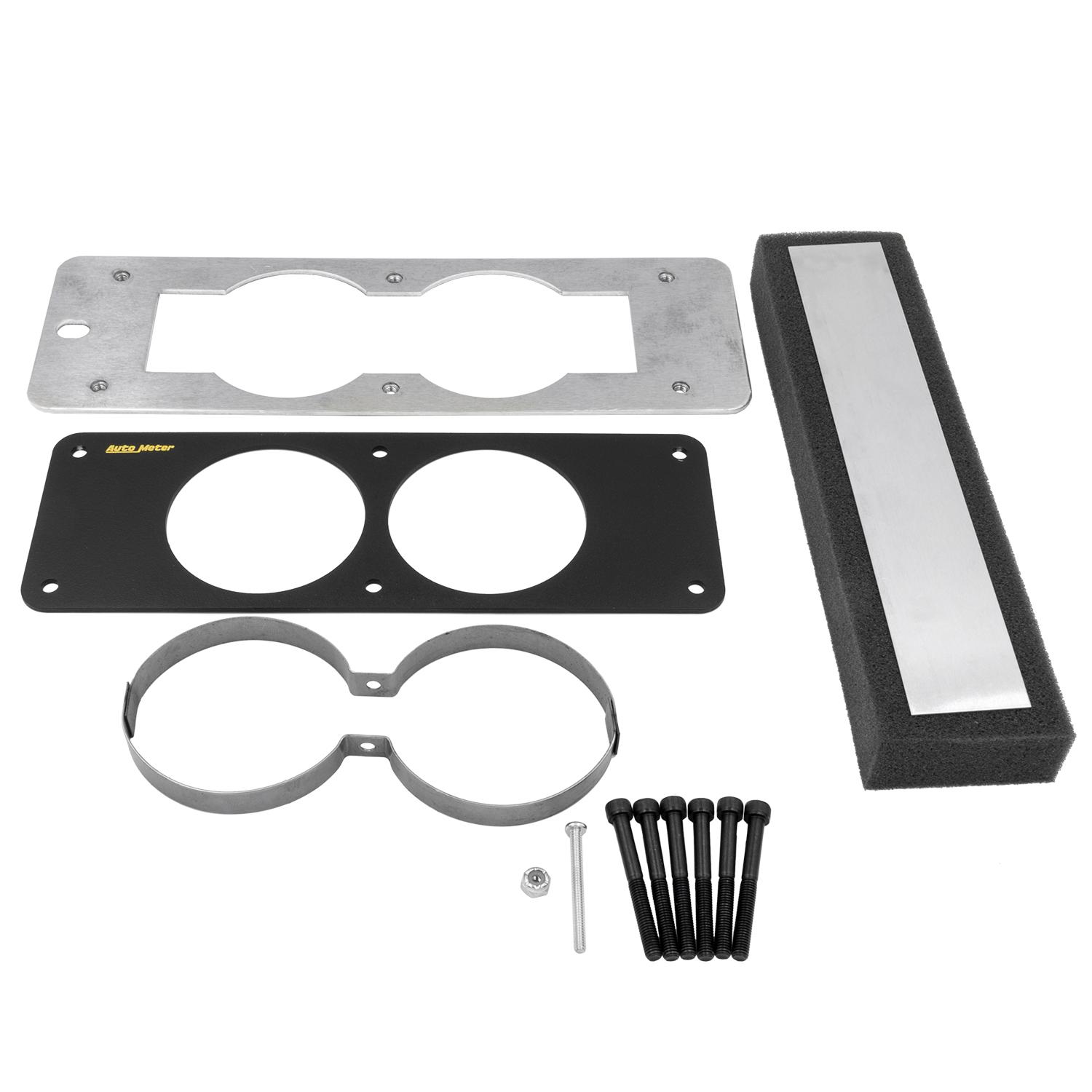 Auto Meter GAUGE CAGE, DUAL, 2-5/8", BLACK, MUSTANG 87-93 FOX - 50102