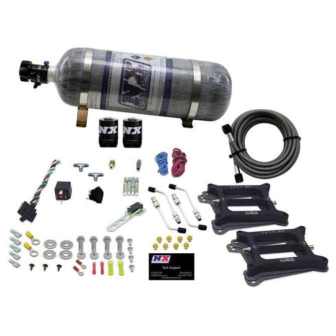 Nitrous Express Dual Holley/Gasoline (100-200-300-400-500Hp) With Composite Bottle - 50240-12