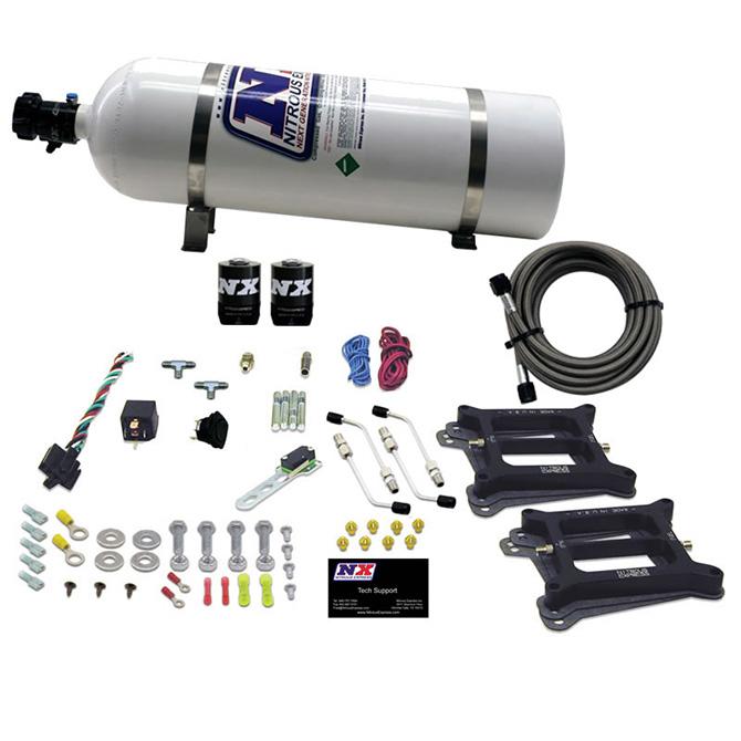 Nitrous Express Dual 4150/Alcohol (100-200-300-400-500Hp) With 15Lb Bottle - 50245-15