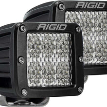 RIGID Industries Rigid D-Series Pro Led Light, Flood Diffused, Surface Mount, Black Housing, Pair - 502513