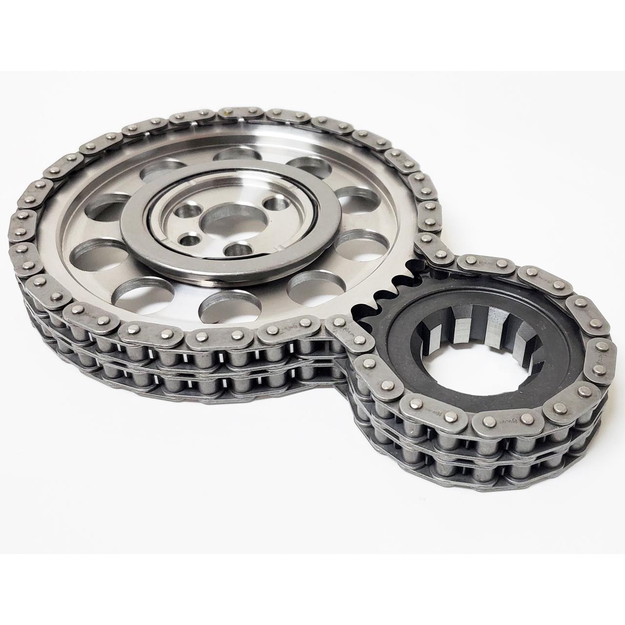 PRW Timing Chain Set, Pqx, Dbl Roller, Ford Sb Early, 289-302, Includes Thrust Bearing, 9 Keyway, Made In Usa - 5028921