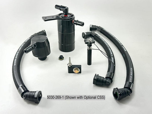 UPR Single Valve Oil Catch Can Separator - Plug n Play - Black (2021-2026 F-150 5.0L Stock Manifold /Whipple Supercharger) - 5030-269-1