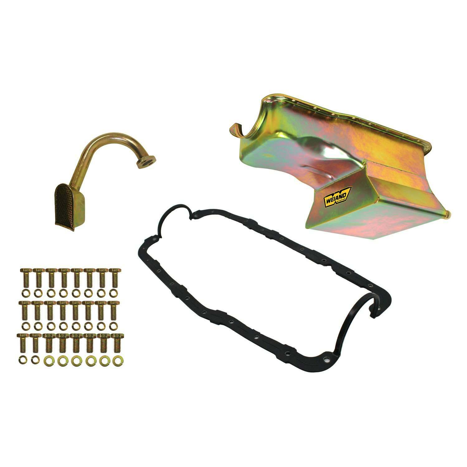 Weiand Oil Pan Kit 7Qt Zinc Finish 65/87 351W S - 5037WND