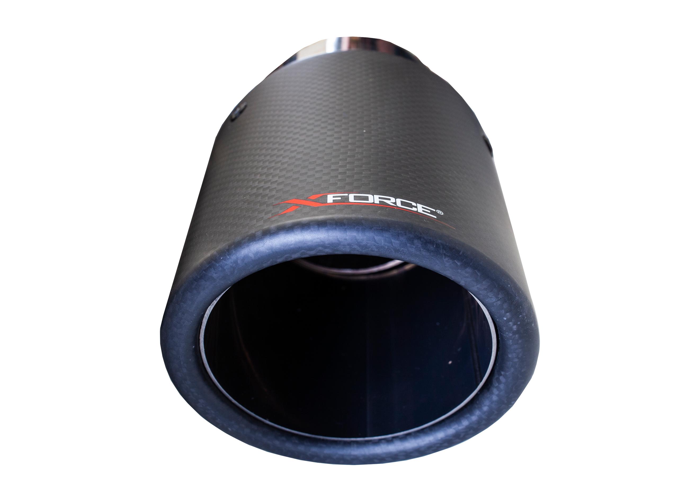 XForce Vw Golf "R" Mk7 Carbon Fibre Tips To Suit X-Force System 4" Outlet - ES-VW09-CFTIPS