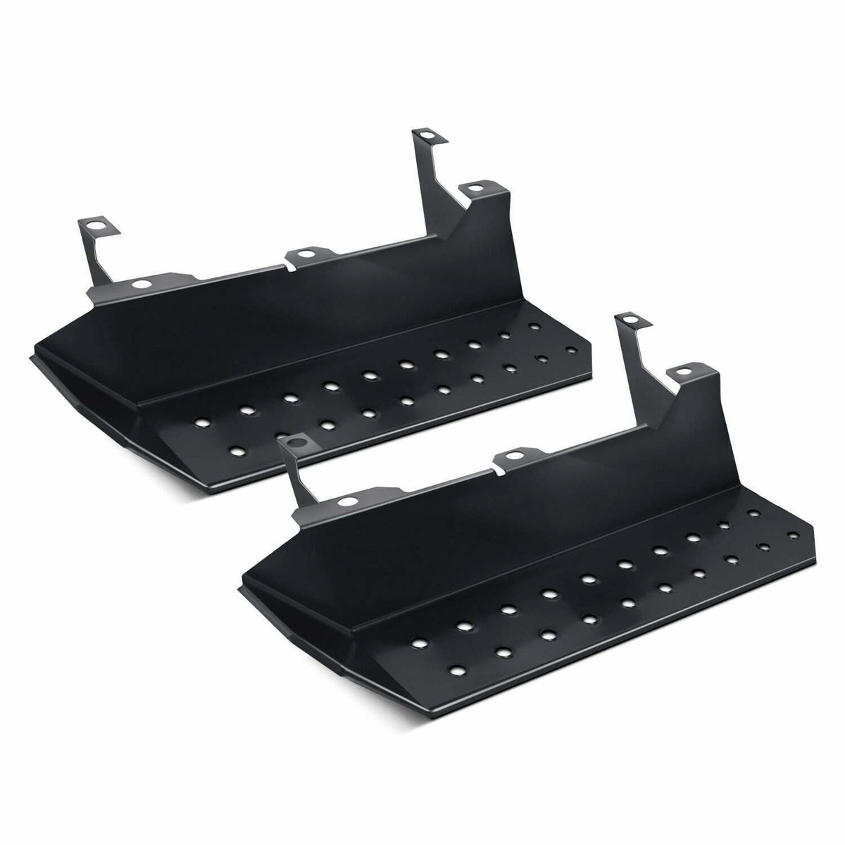 Kentrol Jeep CJ7/YJ Side Steps Pair 76-95 CJ7 Wrangler YJ Powdercoat Black - 50432