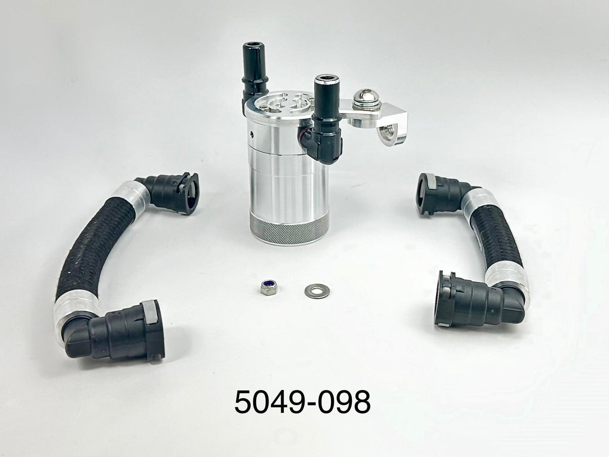 UPR Plug N Play Oil Separator Catch Can Separator - Satin Silver (2015-2017 Mustang) - 5049-098