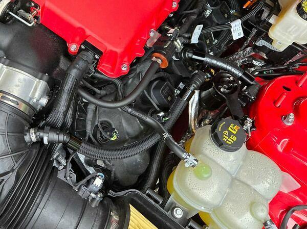 UPR Plug N Play Oil Clean Side Catch Can - Satin Silver (2024-2026 Mustang GT w/ Roush Supercharger) - 5049-301-CSCC