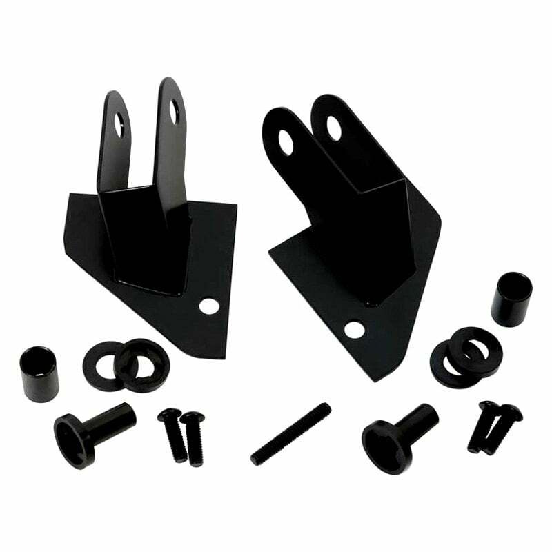 Kentrol Jeep YJ Mirror Relocation Bracket Pair 87-95 Wrangler TJ Powdercoat Black - 50533